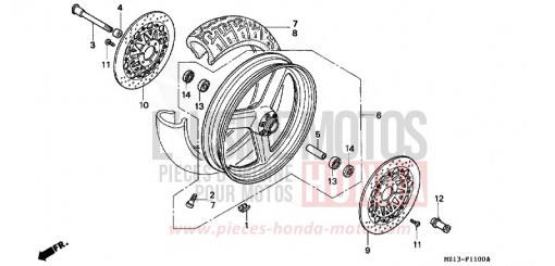 RUOTA ANTERIORE CB1000FS di 1995